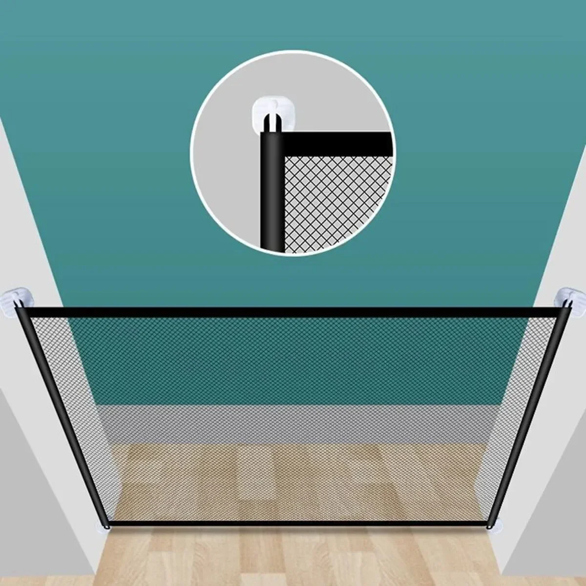 Baby Gate Extra Wide - Pet Fence Baby Safety Gate Mesh