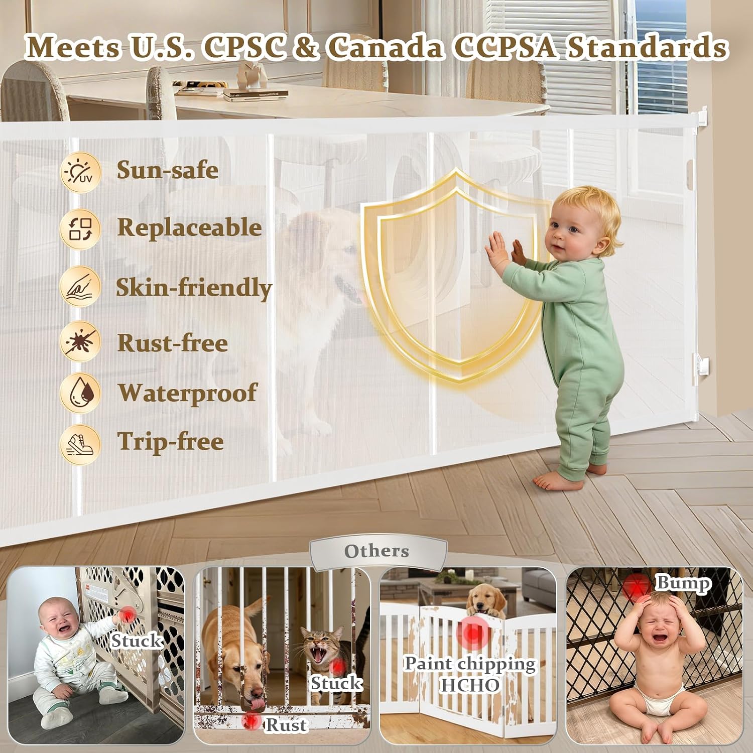 Retractable Baby Gates Extra W - огляд і ціна Baby Gate Extra Wide