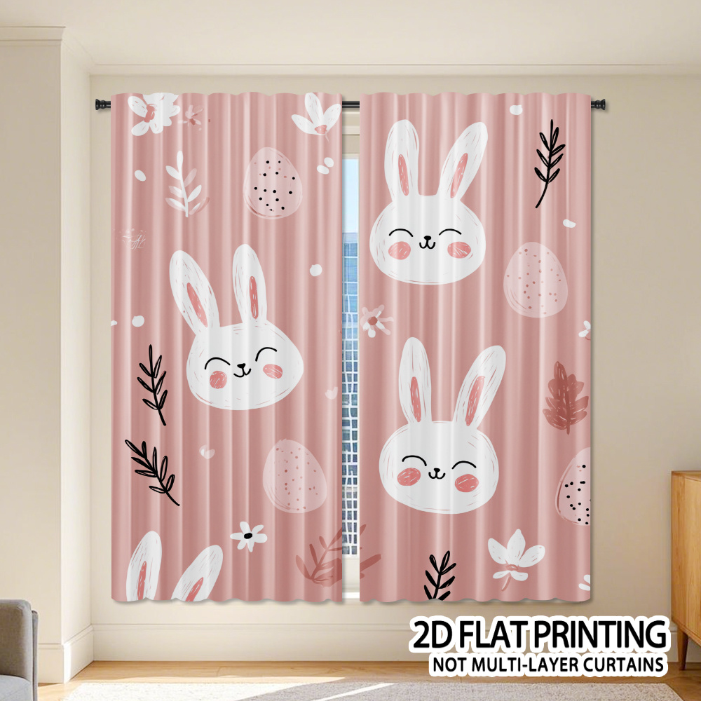 Cute Bunny Rabbit Curtains, Pi - огляд і ціна Blackout Curtain Nursery