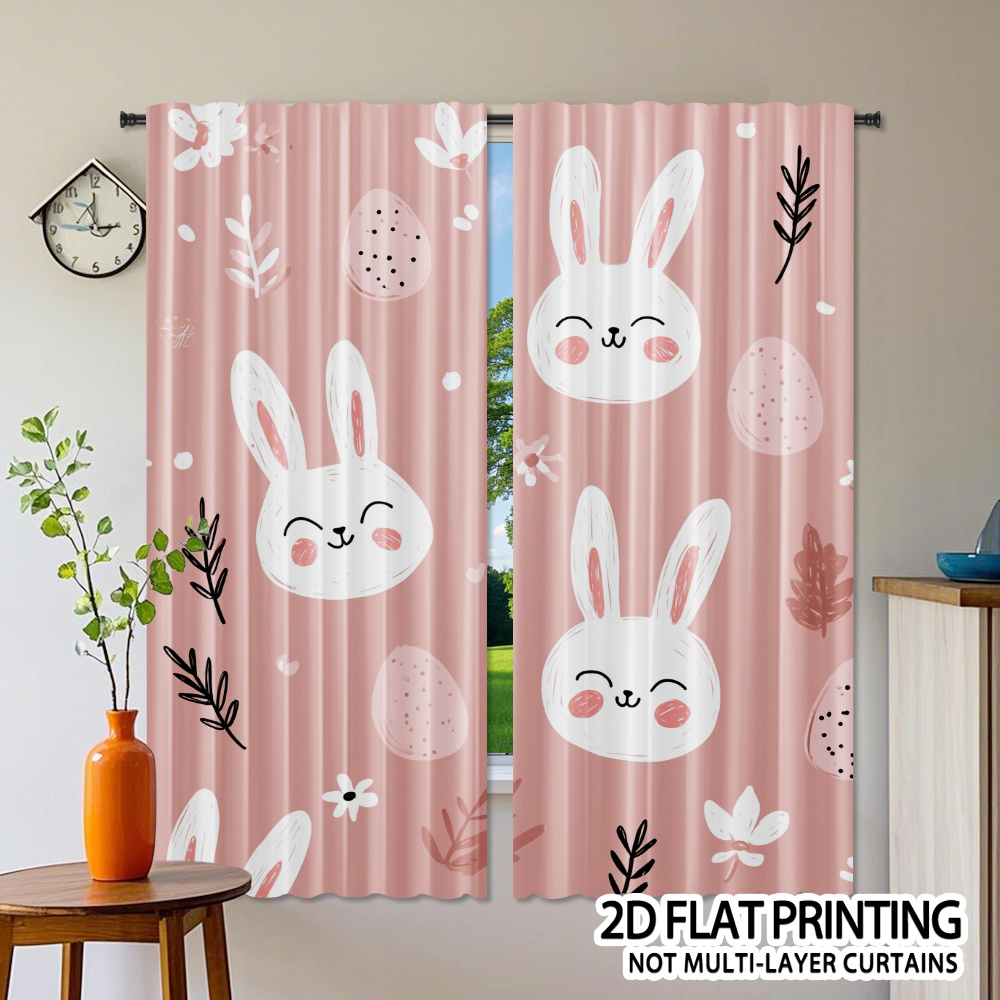 Cute Bunny Rabbit Curtains, Pi - огляд і ціна Blackout Curtain Nursery