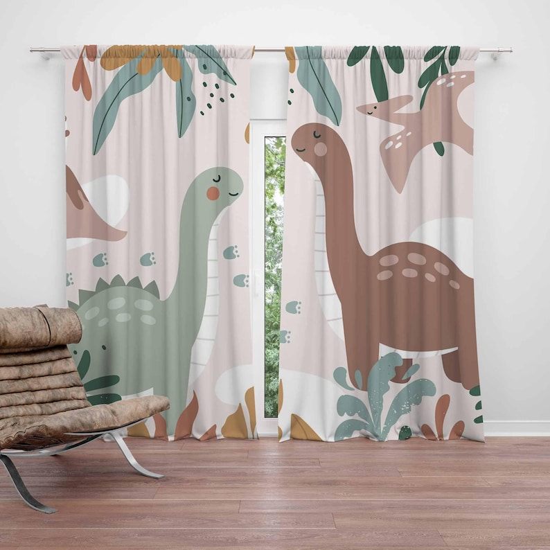 Dinosaur Nursery Curtains Dino - огляд і ціна Blackout Curtain Nursery