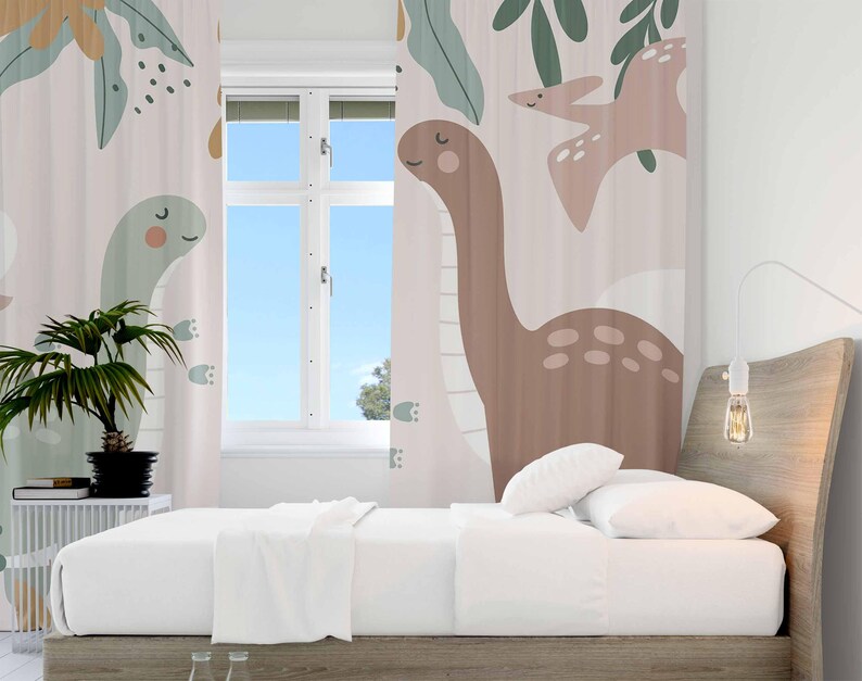 Dinosaur Nursery Curtains Dino - огляд і ціна Blackout Curtain Nursery