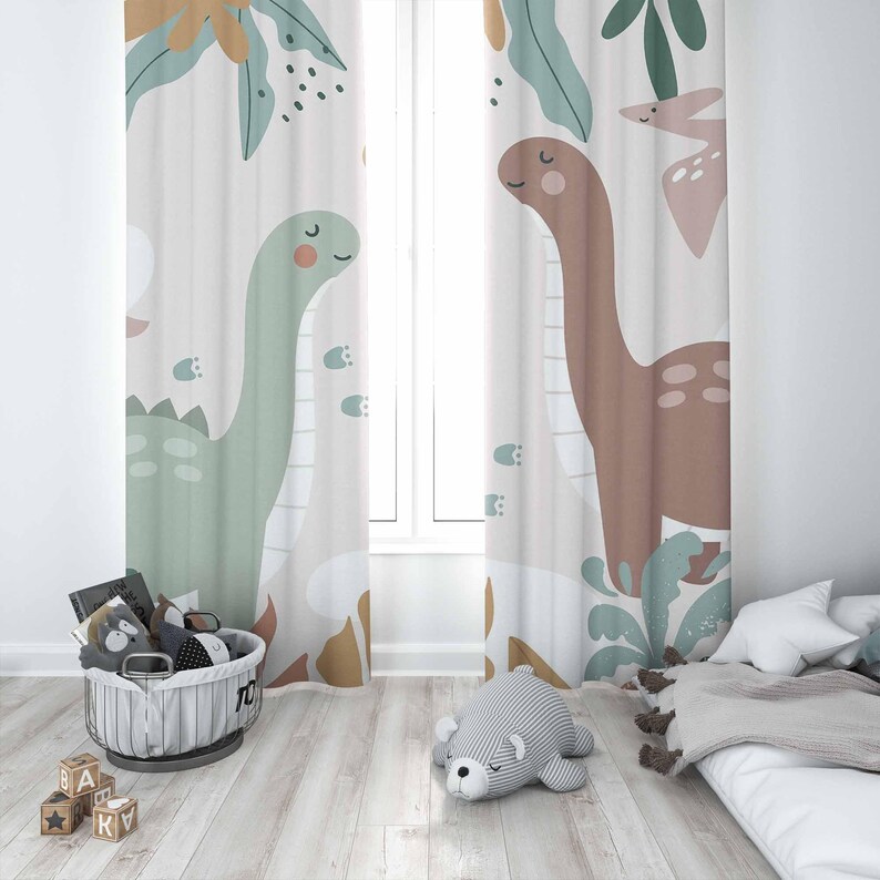 Dinosaur Nursery Curtains Dino - огляд і ціна Blackout Curtain Nursery
