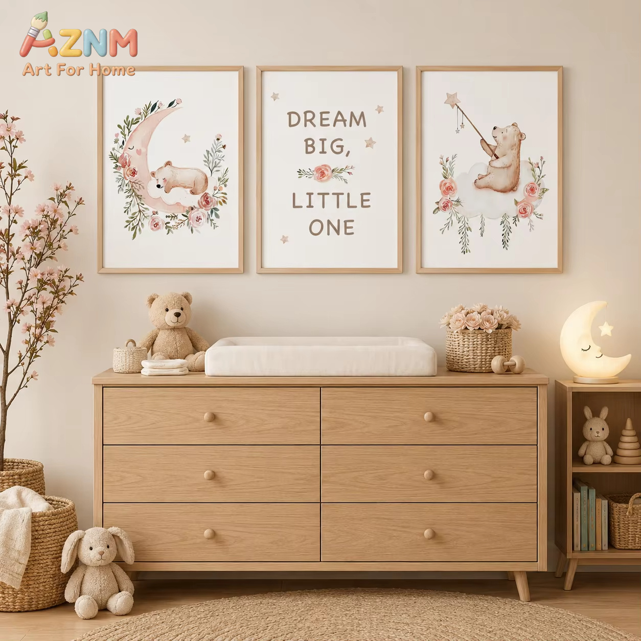 AZNM Nursery Flower Wall Art,  - огляд і ціна Baby Nursery Quotes