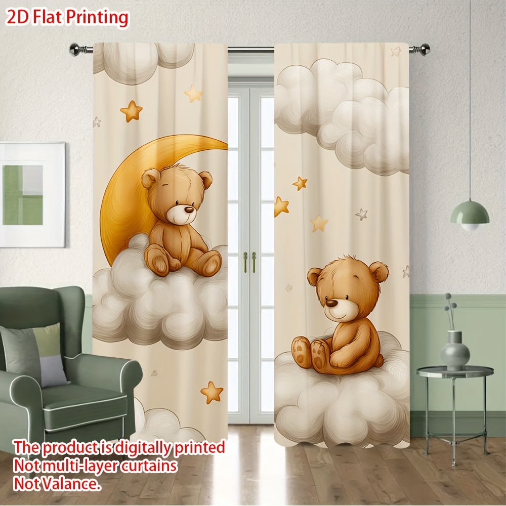 Cartoon Teddy Bear Curtain, Cu - огляд і ціна Blackout Curtain Nursery