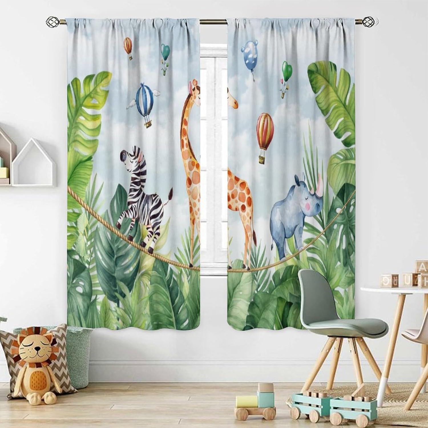 Safari, Jungle, Animal Print B - огляд і ціна Blackout Curtain Nursery