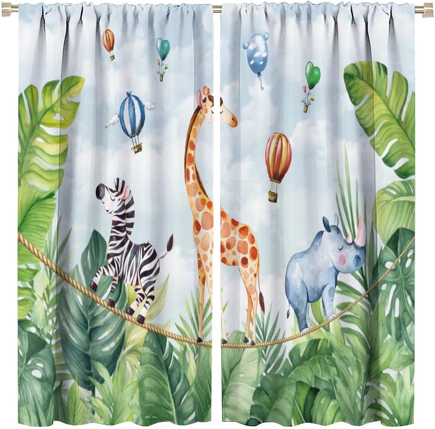 Safari, Jungle, Animal Print B - огляд і ціна Blackout Curtain Nursery