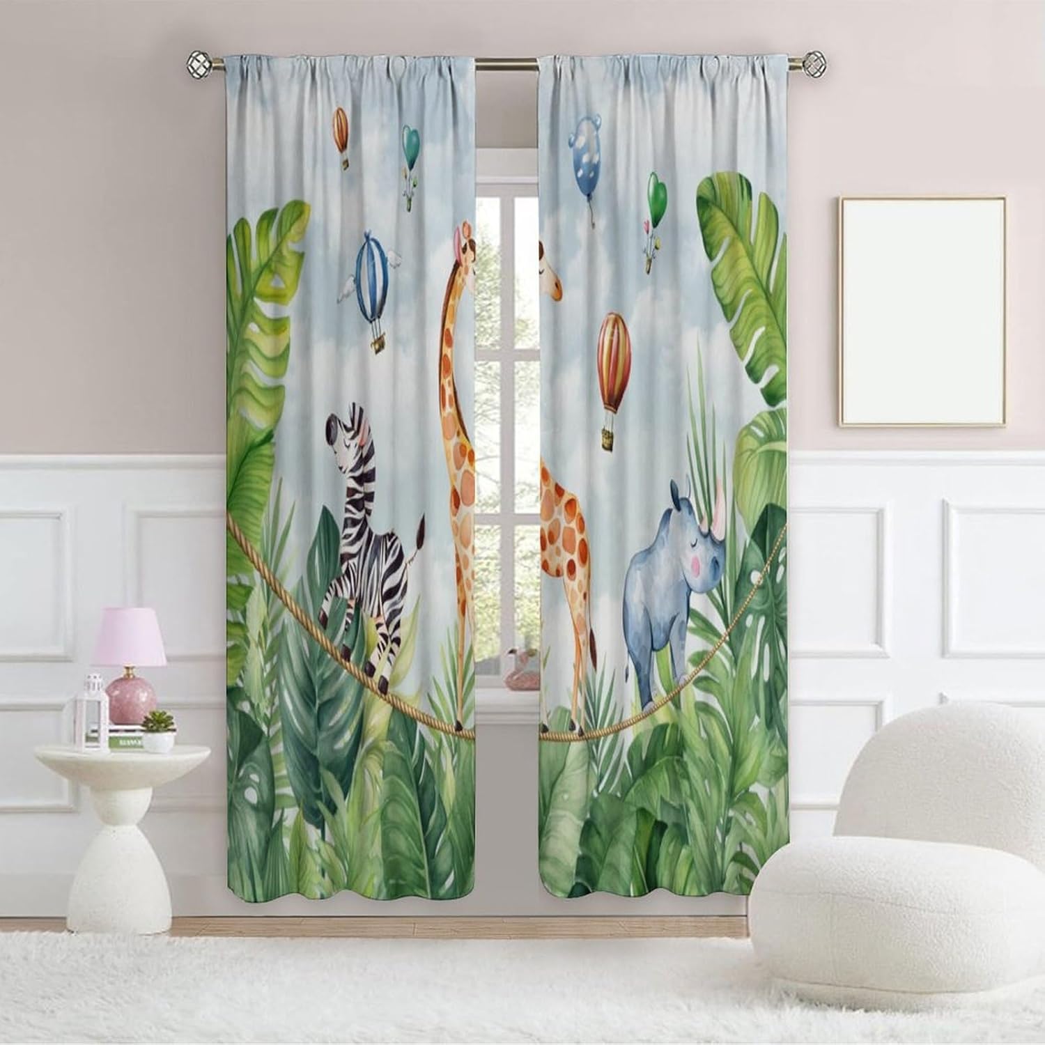 Safari, Jungle, Animal Print B - огляд і ціна Blackout Curtain Nursery