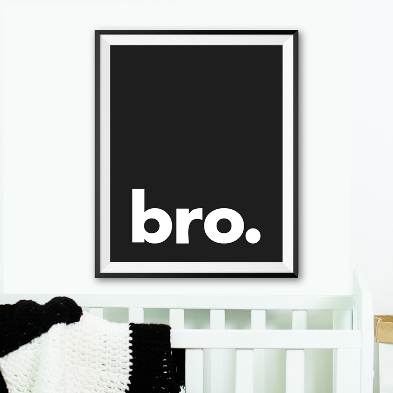 Bro. Print Minimalist Typograp - огляд і ціна Baby Nursery Quotes