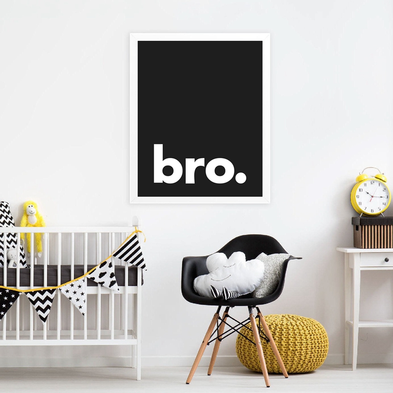 Bro. Print Minimalist Typograp - огляд і ціна Baby Nursery Quotes