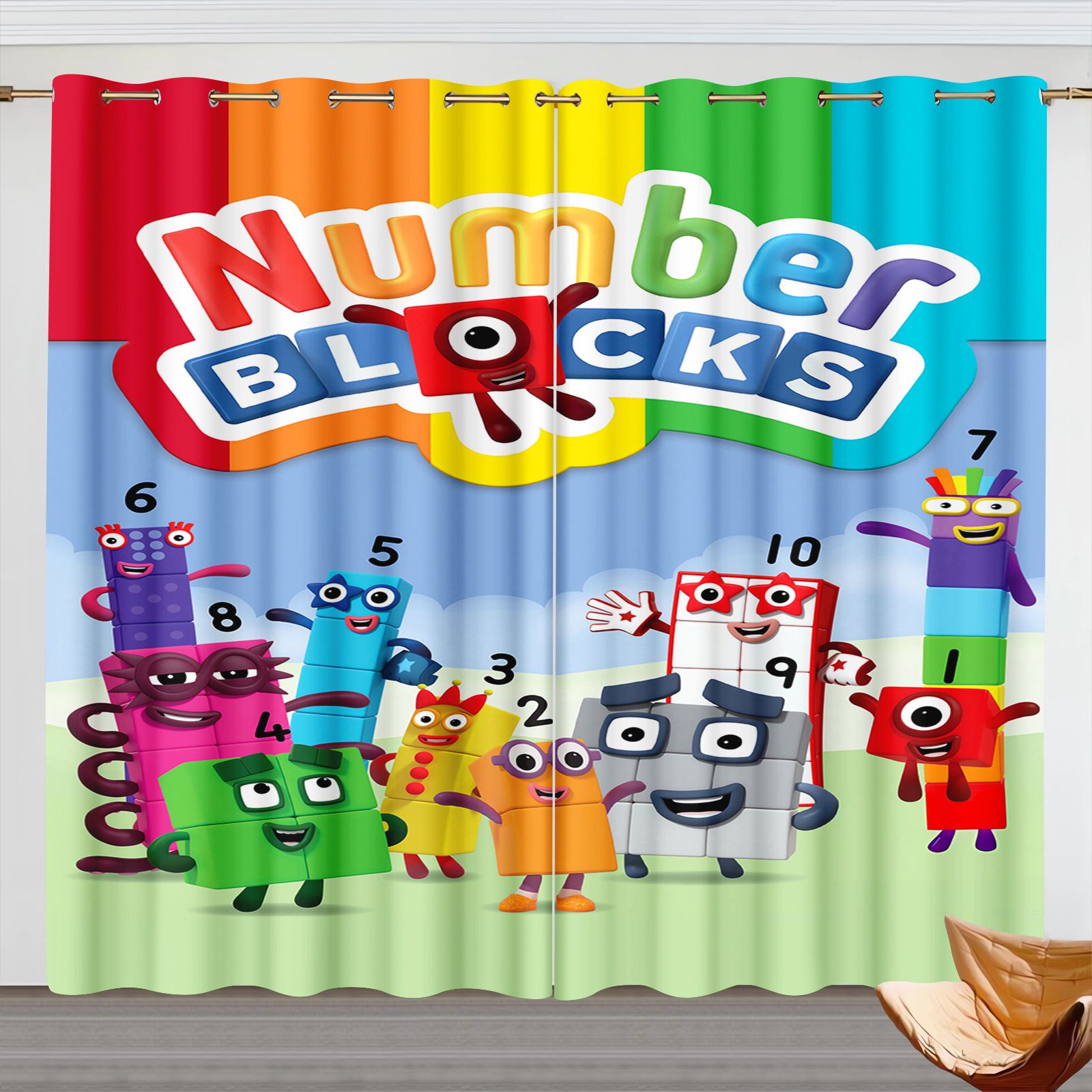 Numberblocks Cartoon Curtains, - огляд і ціна Blackout Curtain Nursery