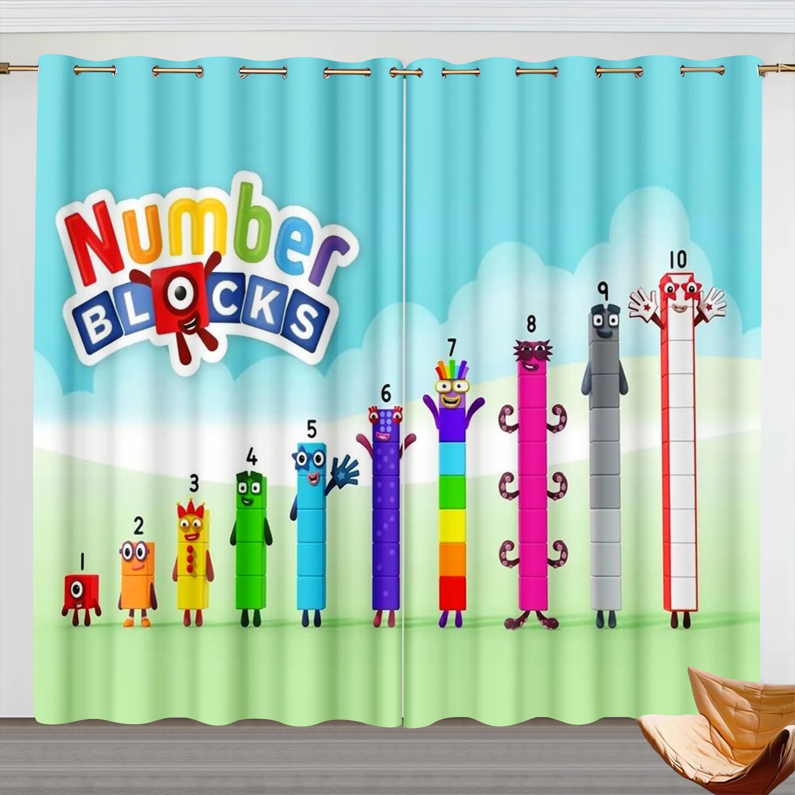 Numberblocks Cartoon Curtains, - огляд і ціна Blackout Curtain Nursery