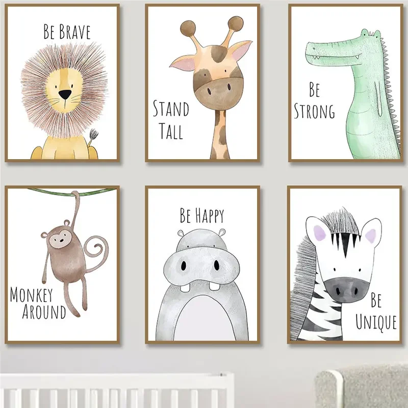 Nursery Wall Art Cute Cartoon  - огляд і ціна Baby Nursery Quotes
