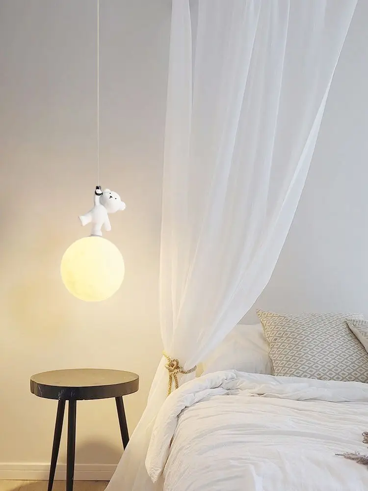 Bear Lamp Cartoon Nursery Beds - огляд і ціна Baby Nursery Light Fixture