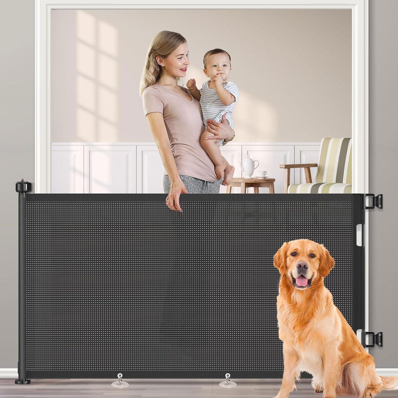 Retractable Baby Gate Punch-fr - огляд і ціна Baby Gate Extra Wide