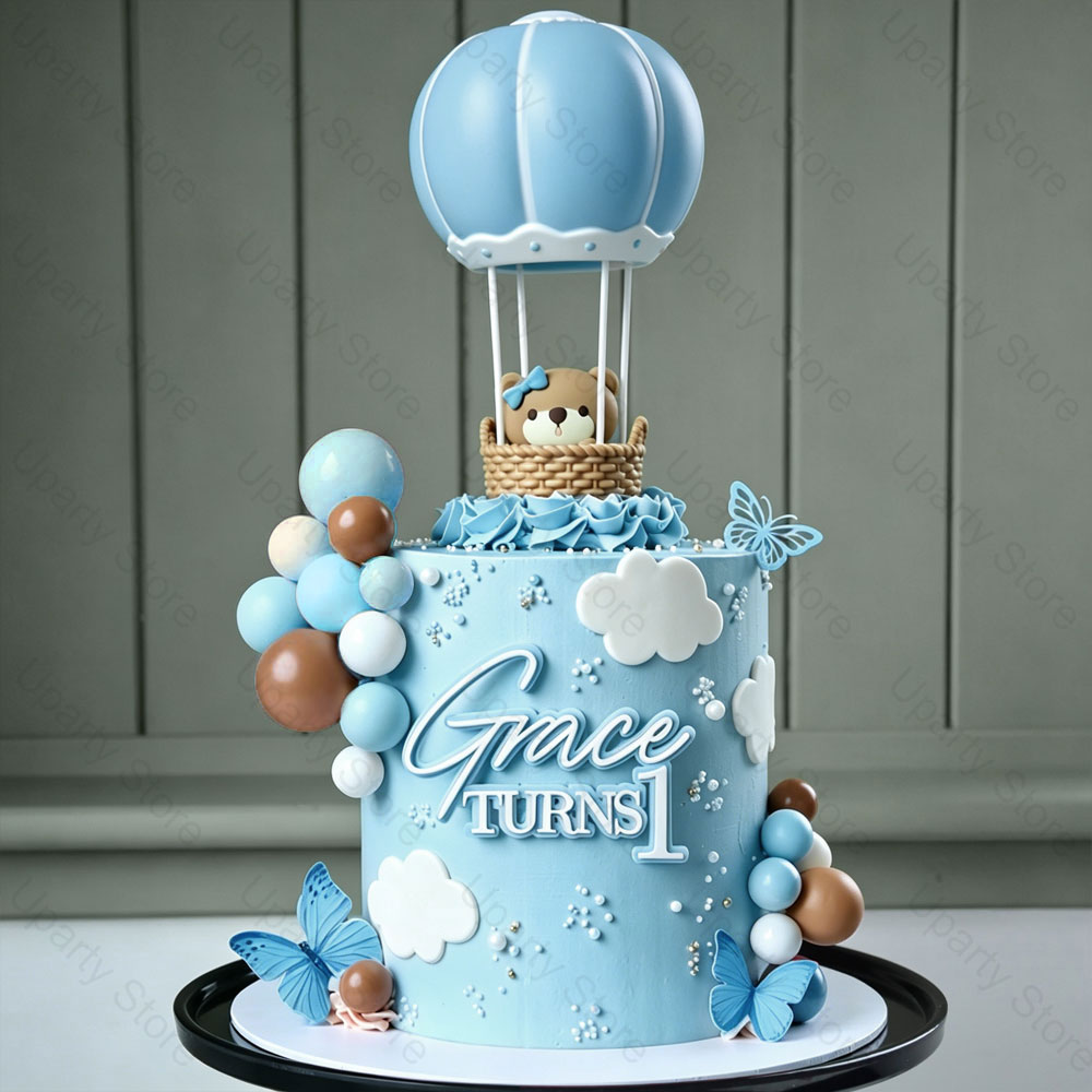 28pcs  Blue Hot Air Balloons C - огляд і ціна Baby Nursery Hot Air Balloon