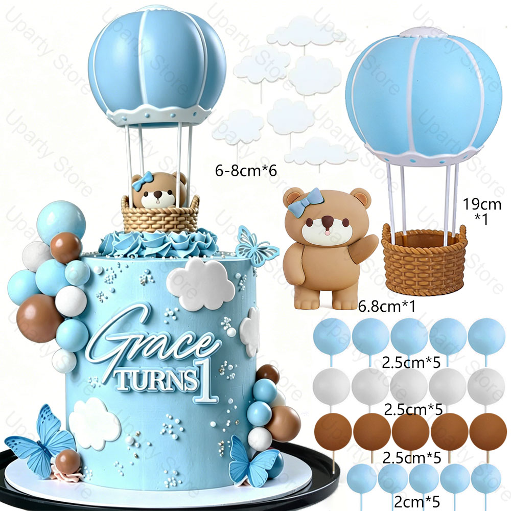 28pcs  Blue Hot Air Balloons C - огляд і ціна Baby Nursery Hot Air Balloon