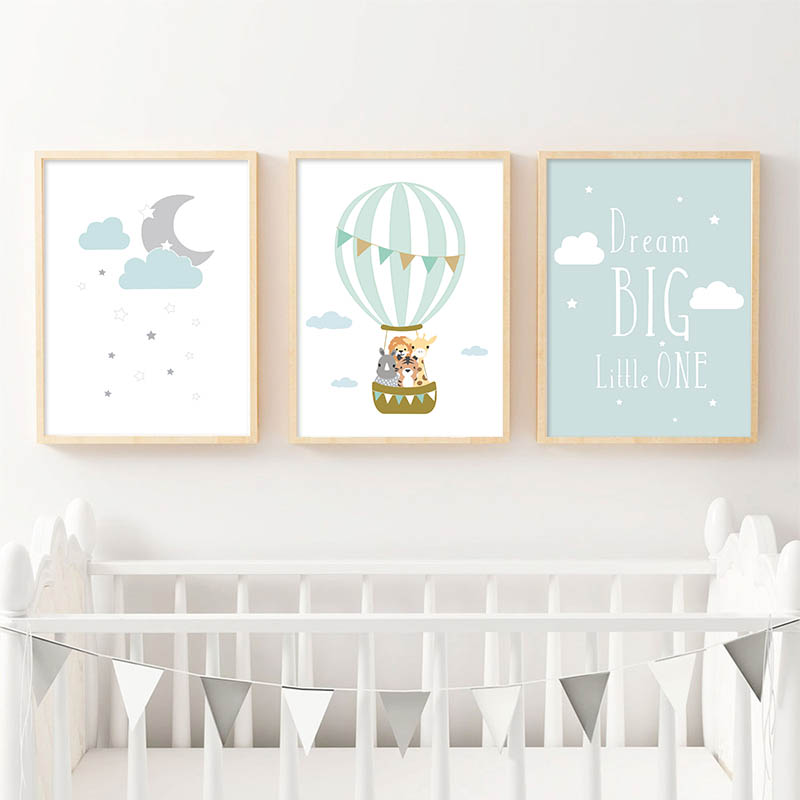 Balloon Moon Nursery Poster Wa - огляд і ціна Baby Nursery Quotes