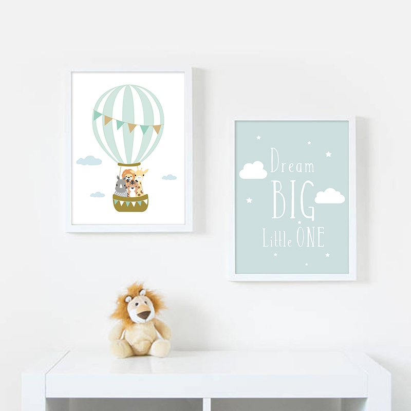 Balloon Moon Nursery Poster Wa - огляд і ціна Baby Nursery Quotes