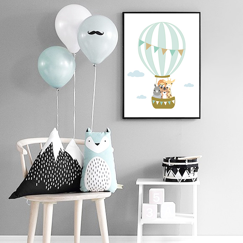Balloon Moon Nursery Poster Wa - огляд і ціна Baby Nursery Quotes
