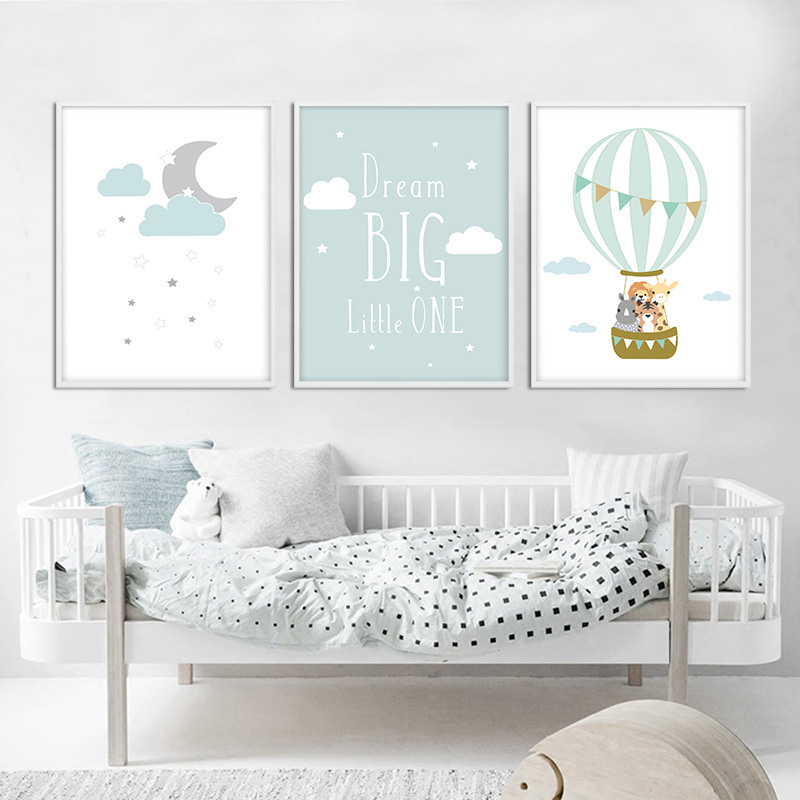 Balloon Moon Nursery Poster Wa - огляд і ціна Baby Nursery Quotes